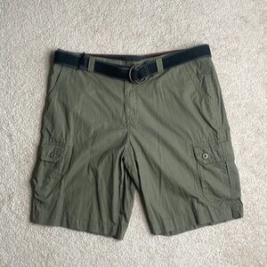 Route 66 Green Cargo Shorts with Belt